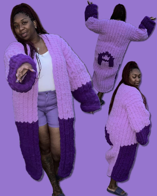 Chunky Weighted Knitted Cardigan (Women's L-1X)